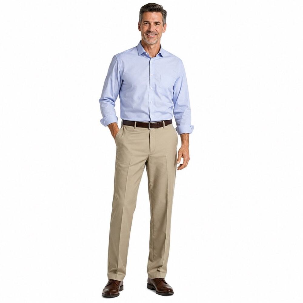 Haggar Men's Classic Fit No Iron Khaki Pants 38x29